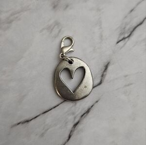 (3/$15) Origami Owl Silver Cut-Out Heart Clip-On Charm Pendant
